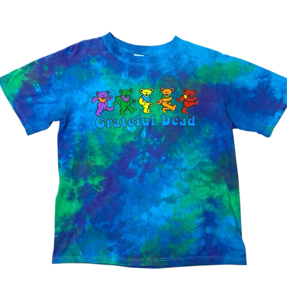 Y2K Anvil Grateful Dead Dancing Bear Tie-Dye Tee‎ Adult M Hippie Festival Rock - Picture 2 of 10